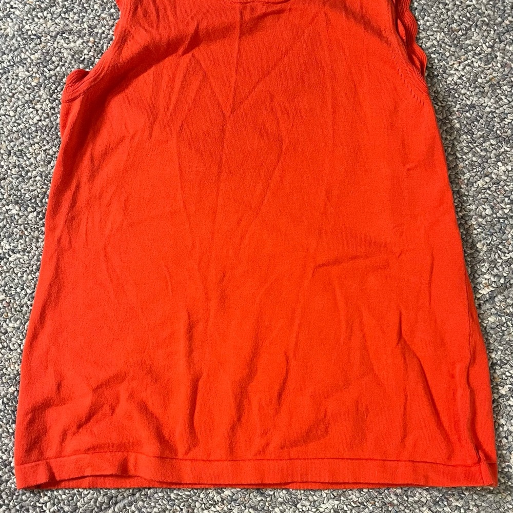 Vibrant Orange Sleeveless Top